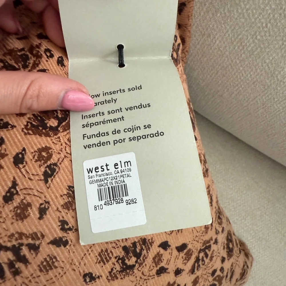 West Elm Terracotta Patterned Pillow Set